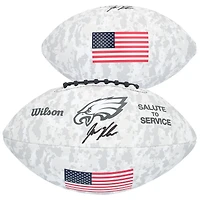 Jason Kelce Philadelphia Eagles Autographed Wilson 2024 Salute To Service Football
