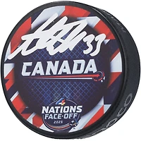 Adin Hill Vegas Golden Knights Autographed Team Canada 4 Nations Face-Off Hockey Puck