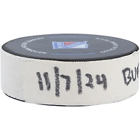 Rasmus Dahlin Buffalo Sabres Game-Used Goal Puck from November 7, 2024 vs. New York Rangers