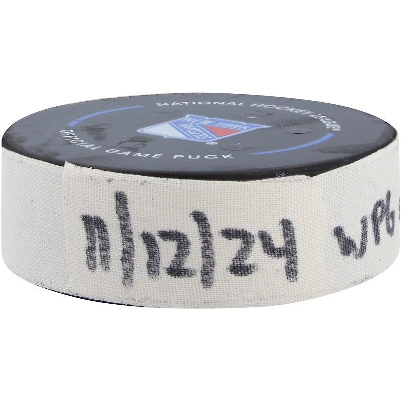 Vladislav Namestnikov Winnipeg Jets Game-Used Goal Puck from November 12, 2024 vs. New York Rangers