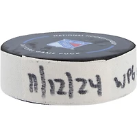 Vladislav Namestnikov Winnipeg Jets Game-Used Goal Puck from November 12, 2024 vs. New York Rangers