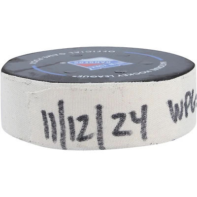 Kyle Connor Winnipeg Jets Game-Used Goal Puck from November 12, 2024 vs. New York Rangers - Second of Two Goals Scored