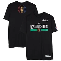 Boston Celtics Team-Issued Black NBA Cup Short Sleeve Shirt from the 2024-25 NBA Season