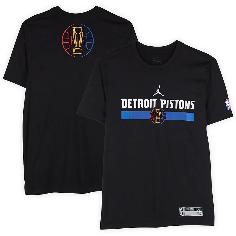 Detroit Pistons Team-Issued Black NBA Cup Short Sleeve Shirt from the 2024-25 NBA Season