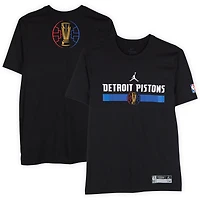 Detroit Pistons Team-Issued Black NBA Cup Short Sleeve Shirt from the 2024-25 NBA Season
