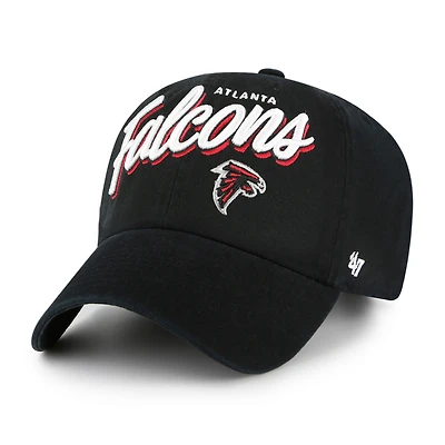 Women's '47  Black Atlanta Falcons Ariana Clean Up Adjustable Hat
