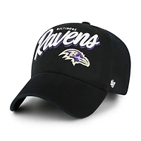 Women's '47  Black Baltimore Ravens Ariana Clean Up Adjustable Hat