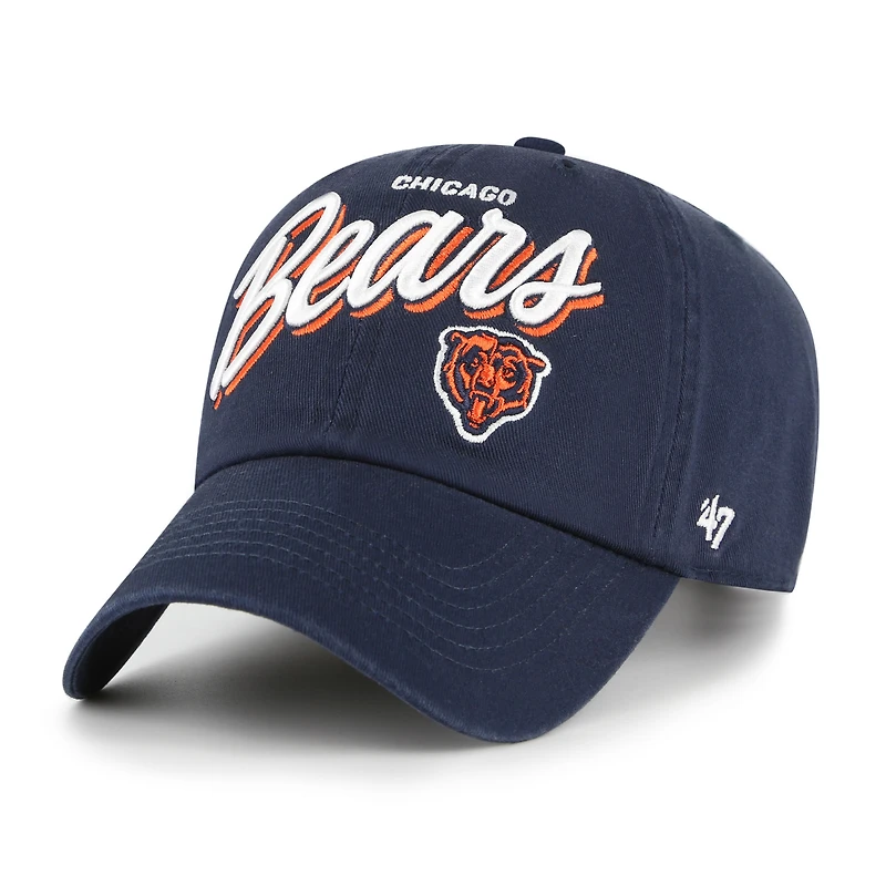 Women's '47  Navy Chicago Bears Ariana Clean Up Adjustable Hat