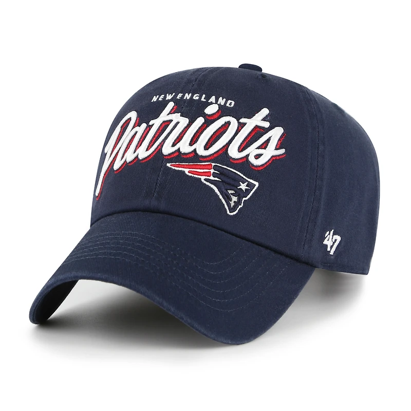 Women's '47  Navy New England Patriots Ariana Clean Up Adjustable Hat