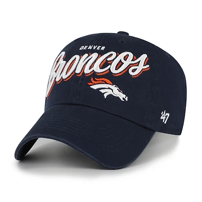 Women's '47  Navy Denver Broncos Ariana Clean Up Adjustable Hat