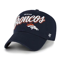 Women's '47  Navy Denver Broncos Ariana Clean Up Adjustable Hat