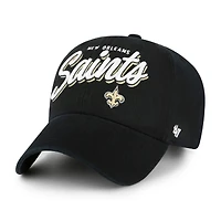 Women's '47  Black New Orleans Saints Ariana Clean Up Adjustable Hat