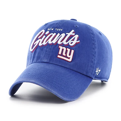 Women's '47  Royal New York Giants Ariana Clean Up Adjustable Hat