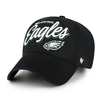 Women's '47  Black Philadelphia Eagles Ariana Clean Up Adjustable Hat