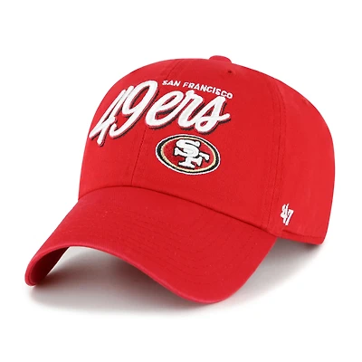 Women's '47  Scarlet San Francisco 49ers Ariana Clean Up Adjustable Hat