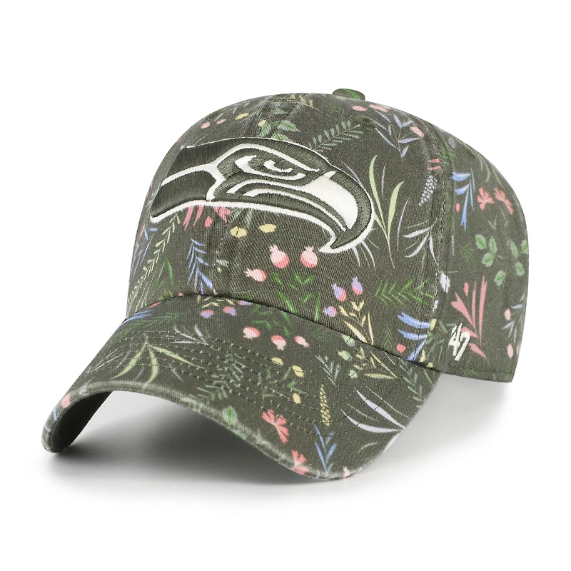 Women's '47  Green Seattle Seahawks Verbena Clean Up Adjustable Hat