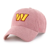 Women's '47 Pink Washington Commanders Mellow Corduroy Clean Up Adjustable Hat