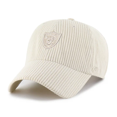 Women's '47 Natural Las Vegas Raiders Mellow Corduroy Clean Up Adjustable Hat