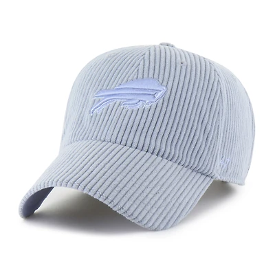 Women's '47 Light Blue Buffalo Bills Mellow Corduroy Clean Up Adjustable Hat