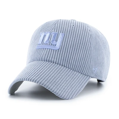 Women's '47 Light Blue New York Giants Mellow Corduroy Clean Up Adjustable Hat