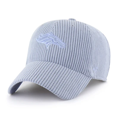 Women's '47 Light Blue Denver Broncos Mellow Corduroy Clean Up Adjustable Hat