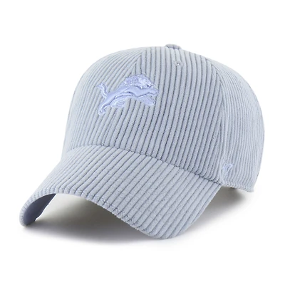 Women's '47 Light Blue Detroit Lions Mellow Corduroy Clean Up Adjustable Hat