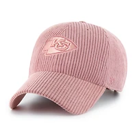 Women's '47 Pink Kansas City Chiefs Mellow Corduroy Clean Up Adjustable Hat