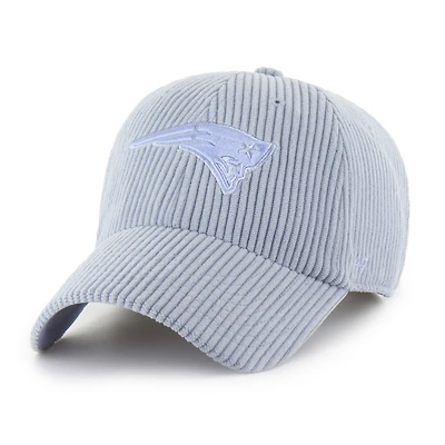 Women's '47 Light Blue New England Patriots Mellow Corduroy Clean Up Adjustable Hat