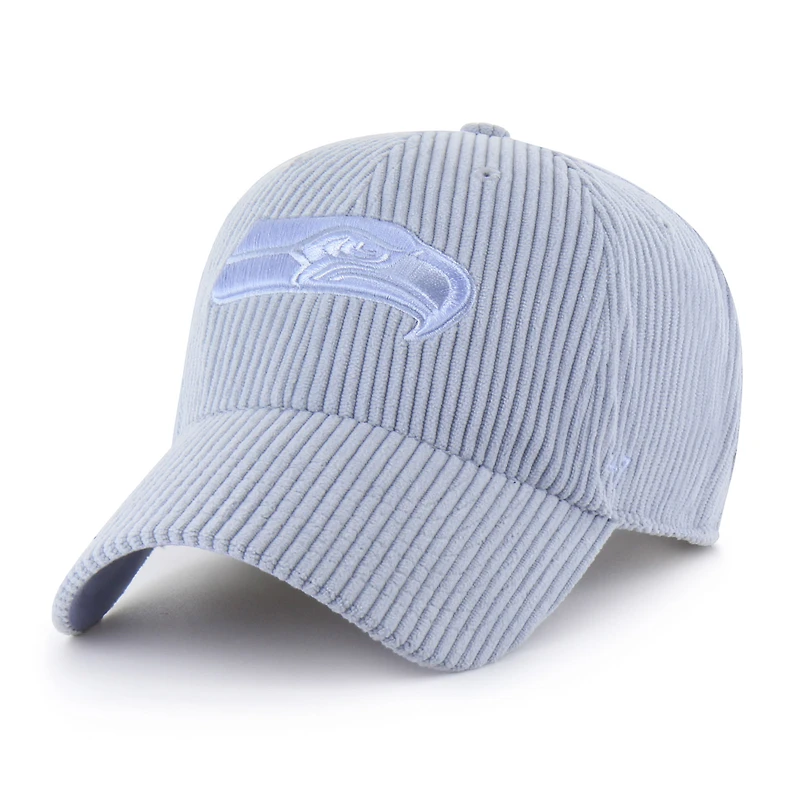 Women's '47 Light Blue Seattle Seahawks Mellow Corduroy Clean Up Adjustable Hat