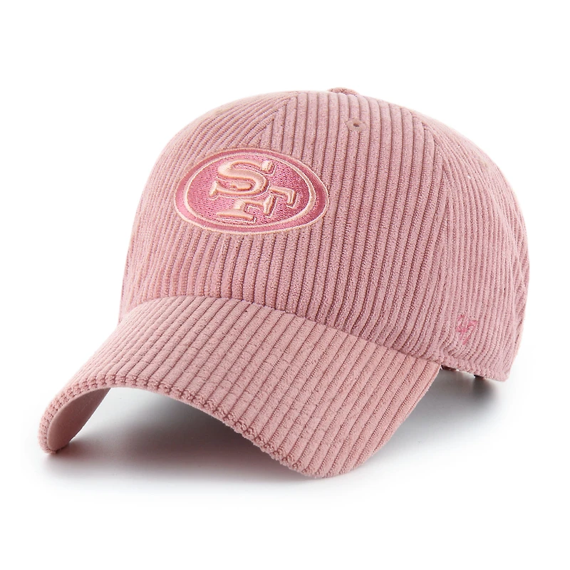 Women's '47 Pink San Francisco 49ers Mellow Corduroy Clean Up Adjustable Hat