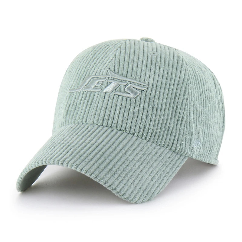 Women's '47 Green New York Jets Mellow Corduroy Clean Up Adjustable Hat