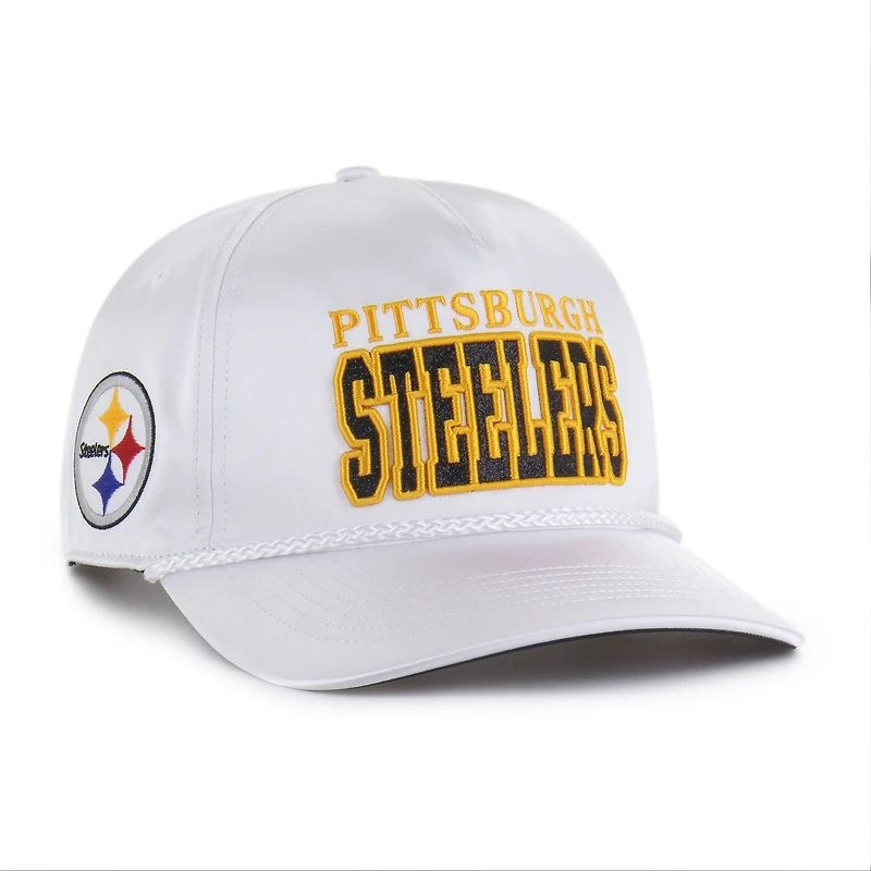 Women's '47  White Pittsburgh Steelers Outspoken Hitch Adjustable Hat