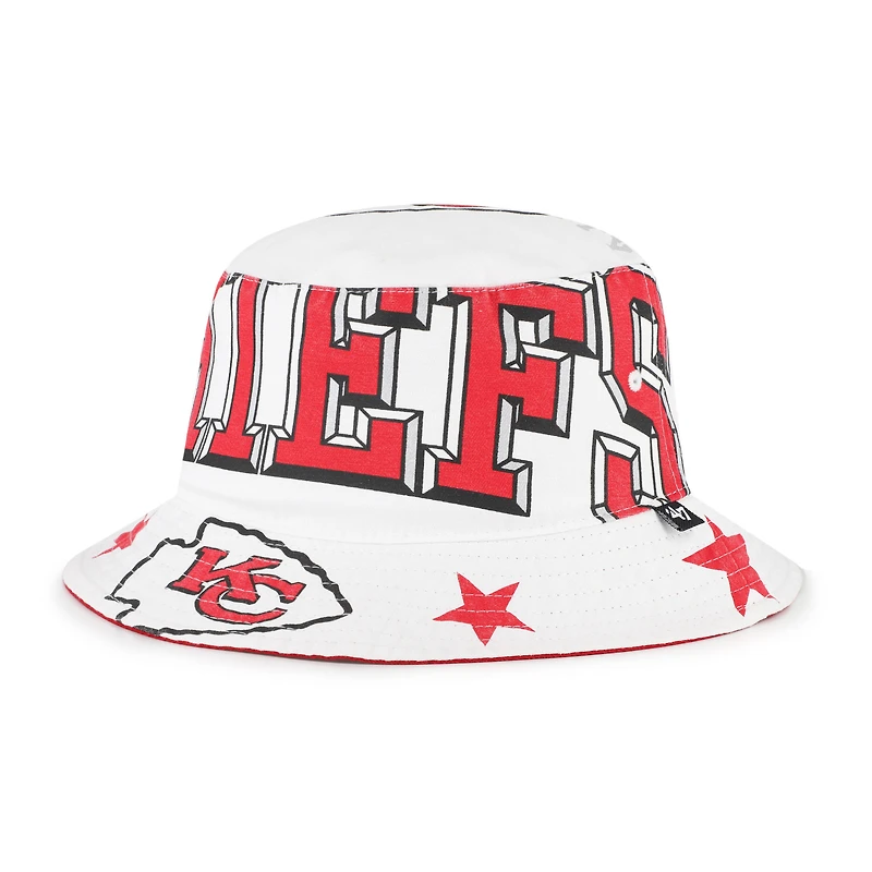 Women's '47  White Kansas City Chiefs Energize Bucket Hat