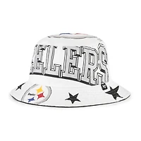 Women's '47  White Pittsburgh Steelers Energize Bucket Hat