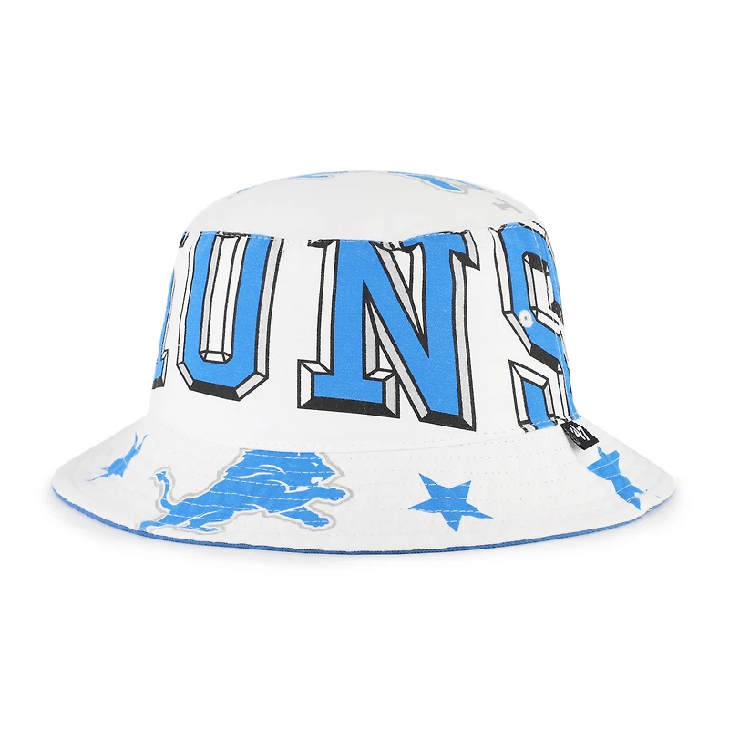 Women's '47  White Detroit Lions Energize Bucket Hat