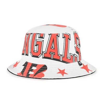 Women's '47  White Cincinnati Bengals Energize Bucket Hat
