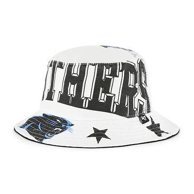 Women's '47  White Carolina Panthers Energize Bucket Hat
