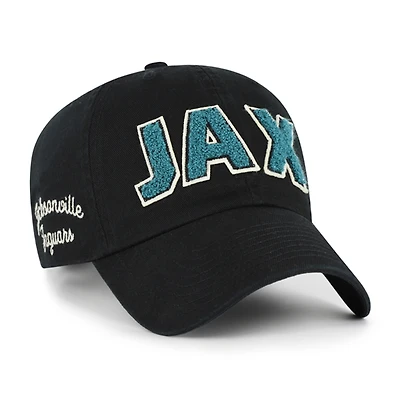 Women's '47  Black Jacksonville Jaguars Zoey Clean Up Adjustable Hat