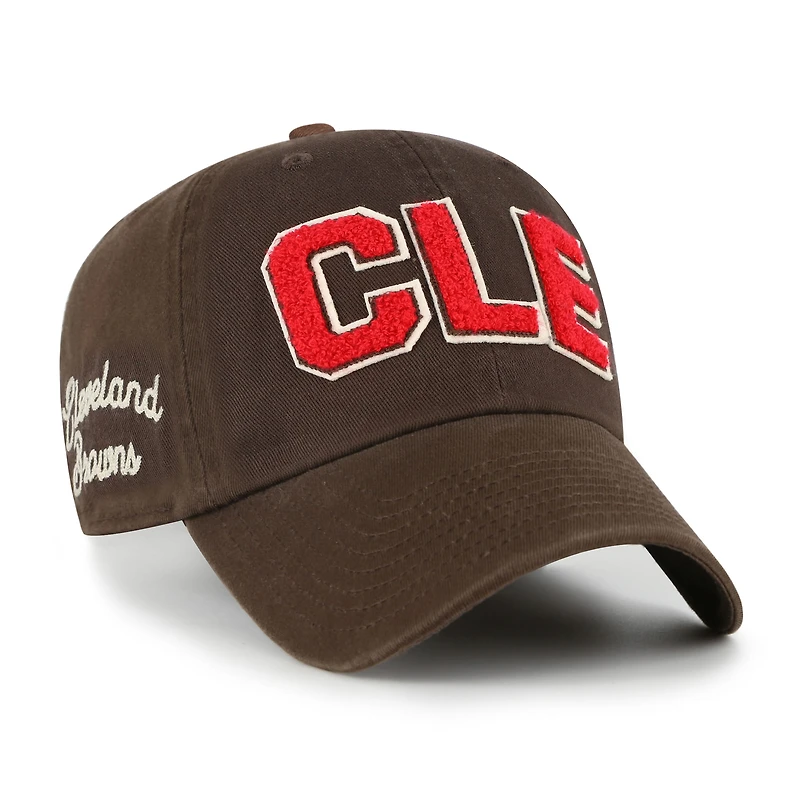 Women's '47  Brown Cleveland Browns Zoey Clean Up Adjustable Hat