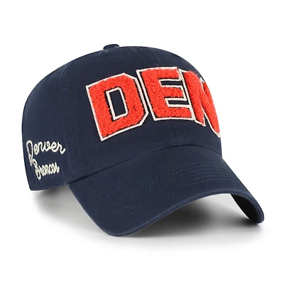 Women's '47  Navy Denver Broncos Zoey Clean Up Adjustable Hat