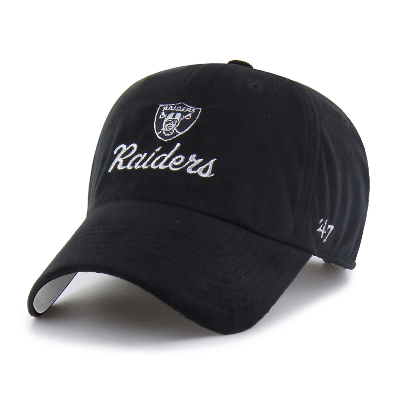 Women's '47 Black Las Vegas Raiders Spirited Clean Up Adjustable Hat