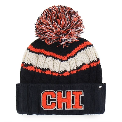 Women's '47  Navy Chicago Bears Emma Cuffed Knit Hat with Pom