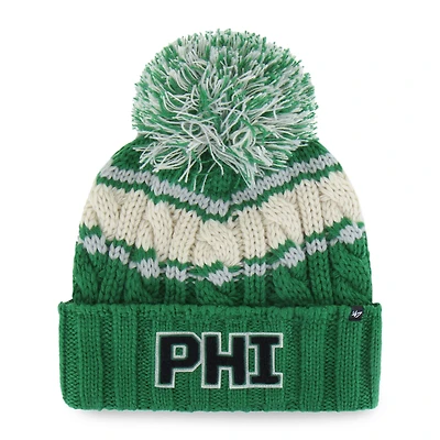 Women's '47  Kelly Green Philadelphia Eagles Emma Cuffed Knit Hat with Pom