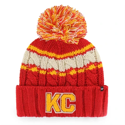 Women's '47  Red Kansas City Chiefs Emma Cuffed Knit Hat with Pom