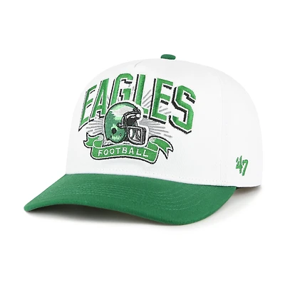 Youth '47 White/Kelly Green Philadelphia Eagles Prime Play Hitch Adjustable Hat