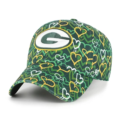 Girls Youth '47 Green Green Bay Packers Mural Clean Up Adjustable Hat