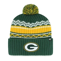 Youth '47 Green Green Bay Packers Polar Vortex Cuffed Knit Hat with Pom