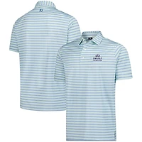 Men's FootJoy  Light Blue Truist Championship ProDry Stripe Lisle Polo