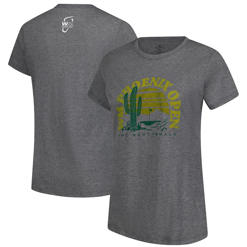 Women's Ahead  Heather Gray 2025 WM Phoenix Open Cactus Danby Tri-Blend T-Shirt