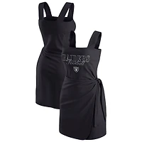 Women's WEAR by Erin Andrews  Black Las Vegas Raiders Wrap Dress